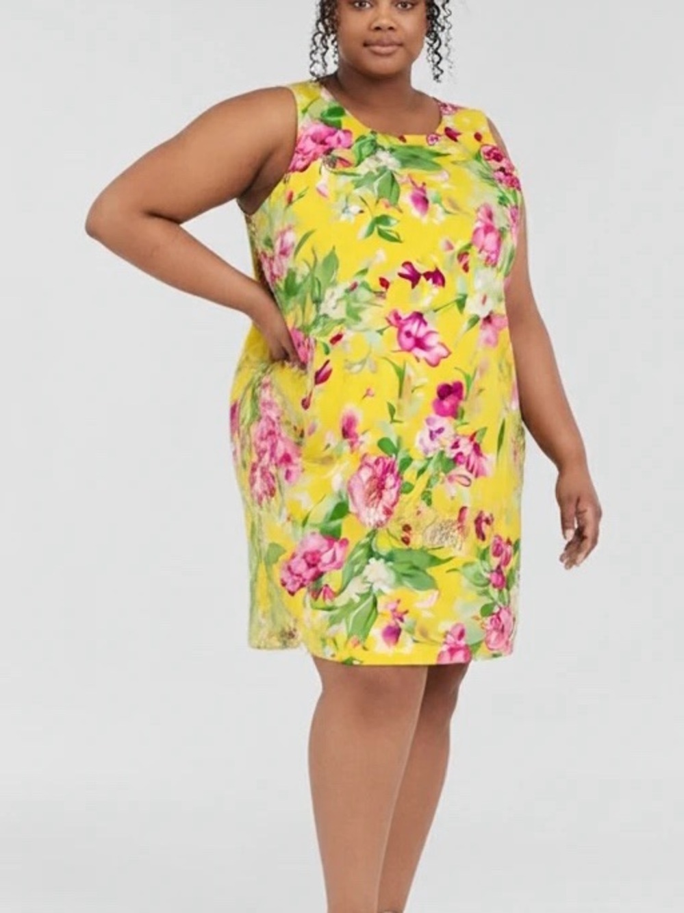 Vintage Danny & Nicole Women’s 16 Southern Cottage Yellow Floral Dress